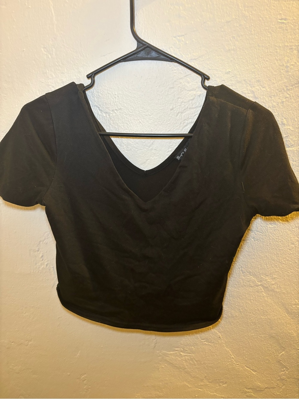 Classic Black V-Neck Women’s Crop Top